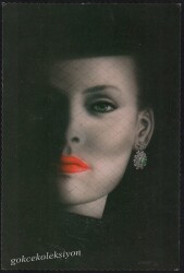 Güzel Kadın Temalı Kartpostal KRT3818 - Gökçekoleksiyon