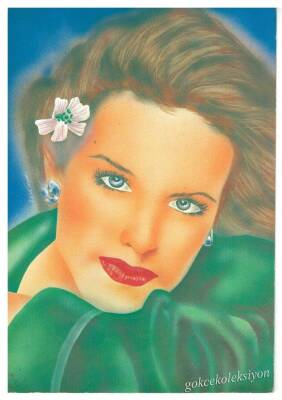 Güzel Kadın Temalı Kartpostal KRT4284 - 1