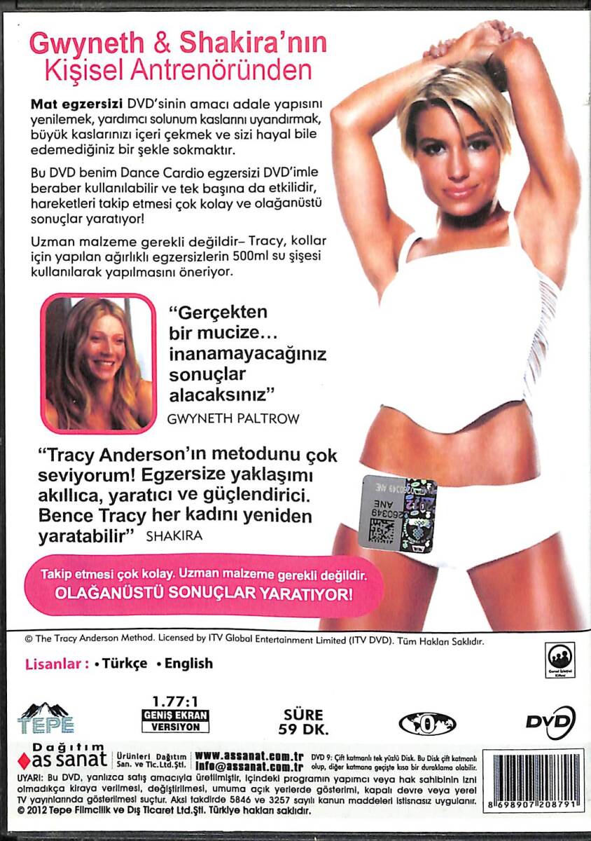 Gwyneth Ve Shakira'nın Kişisel Antrenöründen - Tracy Anderson Metodu DVD (İkinci El) DVD2447 - 2