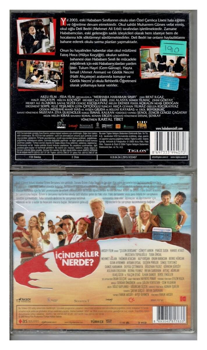 Hababam Sınıfı Merhaba Çılgın Dersane - 2 Adet VCD Film VCD793 - 2