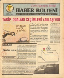 Haber Bülteni Dergisi Nisan 1986 Sayı 9 - Tabip Odaları Seçimleri Yaklaşıyor NDR77979 - Gökçekoleksiyon