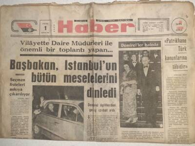 Haber Gazetesi - 1 Mayıs 1966 - Başbakan İstanbulun Bütün Meselelerini Dinledi GZ112609 - 1