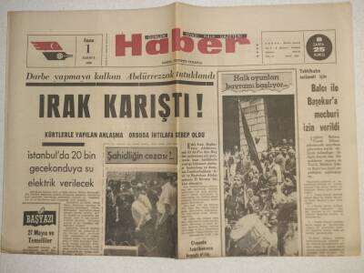 Haber Gazetesi - 1 Temmuz 1966 - Irak Karıştı GZ112509 - 1