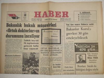 Haber Gazetesi - 10 Mart 1967 - Bakanlar Kurulu Grevleri 30 Gün Erteleyebilecek GZ112511 - 1