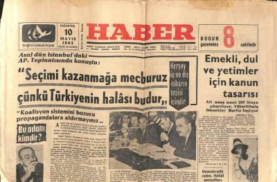 Haber Gazetesi 10 Mayıs 1965 - Dominik Amerikan İşgali Altında - Suriye Ve Zeytinyağı GZ109856 - 1