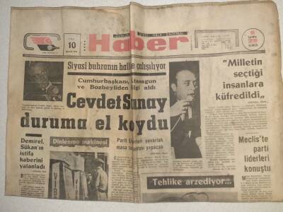 Haber Gazetesi - 10 Mayıs 1966 - Demirel Sükanın İstifa Haberini Yalanladı GZ112602 - 1