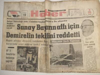 Haber Gazetesi - 12 Mayıs 1966 - Sunay Bayarın Affı İçin Demirelin Teklifini Reddetti GZ112600 - 1