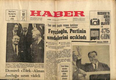 Haber Gazetesi 12 Mayıs 1967 - Kasım Gülekde Nihayet CHPden İstifa Etti GZ90256 - 1