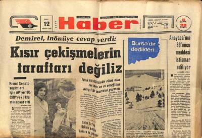 Haber Gazetesi 12 Nisan 1966 - İstanbulun Kanalizasyon Ve Su Derdi İki Yıl İçinde Tamamen Halledilebilecek GZ90248 - 1