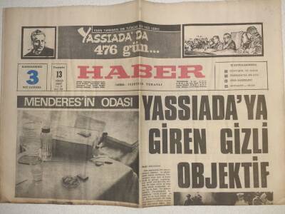 Haber Gazetesi - 13 Nisan 1967 - Yassıadada Menderesin Odası GZ112569 - 1