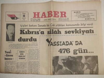 Haber Gazetesi - 16 Aralık 1966 - Kıbrısa Silah Sevkiyatı Durdu GZ112470 - 1