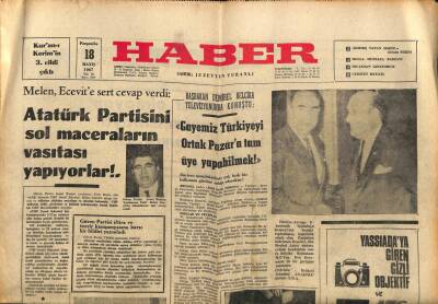 Haber Gazetesi 18 Mayıs 1967 - Brigitte Bardot Film Festivalinde - Hüsamettin Özmen İş Bankası Genel Müdürü Oldu GZ90259 - 1