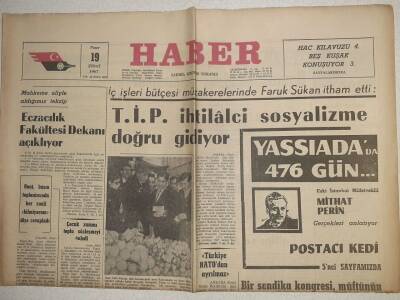 Haber Gazetesi - 19 Şubat 1967 - Faruk Sükan TİP İhtilalci Sosyalizme Doğru Gidiyor GZ112620 - 1