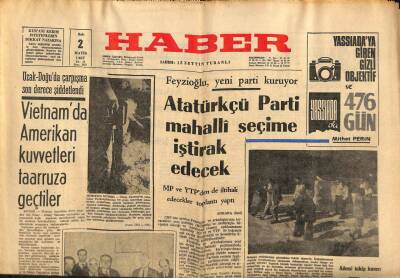 Haber Gazetesi 2 Mayıs 1967 - Vietnamda Amerikan Kuvvetleri Taarruza Geçtiler GZ90257 - 1