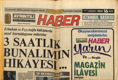 Haber Gazetesi 20 Kasım 1976 - Erbakan Ve Feyzioğlu Hükümetin Nasıl Kurtulduğunu Anlattılar * 3 Saatlik Bunalımın Hikayesi... GZ117273 - 1