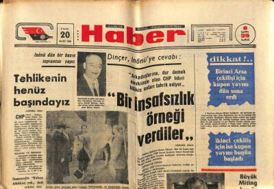 Haber Gazetesi 20 Mart 1966 - Anitayı Görmek İsteyenlere Kocası Tehdit Savuruyor GZ76335 - 1