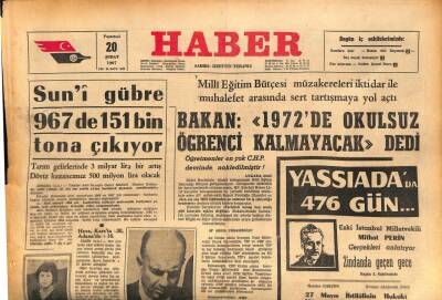 Haber Gazetesi 20 Şubat 1967 - Erkek Modası Pierre Cardin GZ86676 - 1