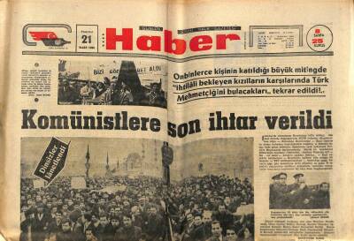 Haber Gazetesi 21 Mart 1966 - Komünistlere Son İhtar Verildi GZ76336 - 1