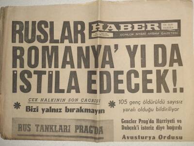 Haber Gazetesi - 22 Ağustos 1968 - Ruslar Romanyayı da İstila Edecek GZ112468 - 1