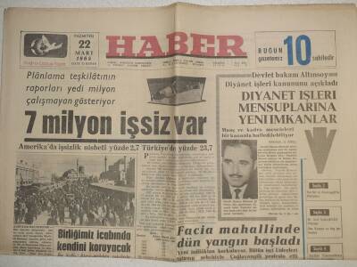 Haber Gazetesi - 22 Mart 1965 - Diyanet İşleri Mensuplarına Yeni İmkanlar GZ112444 - 1