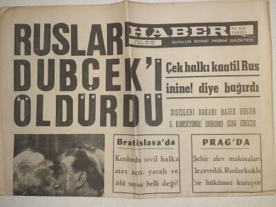 Haber Gazetesi - 23 Ağustos 1968 - Ruslar Dubçeki Öldürdü GZ112467 - 1