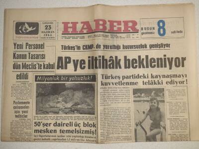 Haber Gazetesi - 23 Haziran 1965 - Fakir Halk Bin Bellayı İstiyor GZ112450 - 1