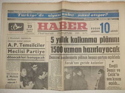 Haber Gazetesi - 23 Mart 1965 - Ereğli Demir Çelikte Son Kısım Açıldı GZ112443 - 1