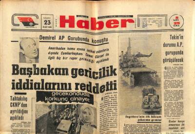 Haber Gazetesi 23 Mart 1966 - Tahtakılıç CKMPden Ayrıldığını Açıkladı GZ76338 - 1