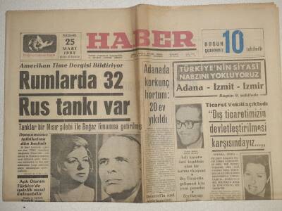 Haber Gazetesi - 25 Mart 1965 - Rumlarda 32 Rus Tankı Var GZ112442 - 1