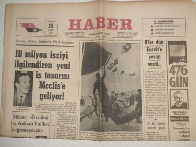 Haber Gazetesi - 25 Mart 1967 - Demirel 1967 Yılında da Büyük Hizmetler Göreceğiz GZ112480 - 1
