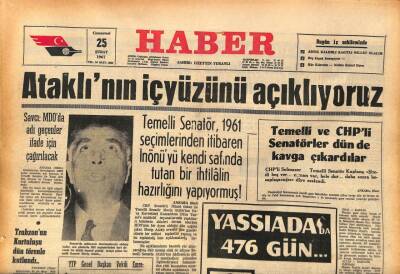 Haber Gazetesi 25 Şubat 1967 - Ataklının İçyüzünü Açıklıyoruz GZ86672 - 1