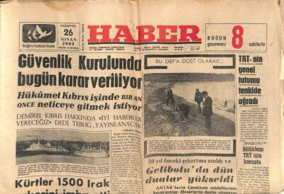 Haber Gazetesi 26 Nisan 1965 - Kürtler 1500 Irak Askerini İmha Etti GZ109857 - 1