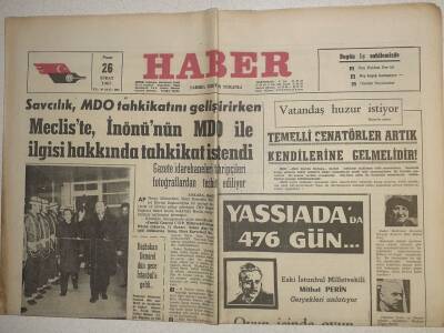 Haber Gazetesi - 26 Şubat 1967 - Mecliste İnönünün MDO İle İlgisi Hakkında Tahkikat İstendi GZ112618 - 1