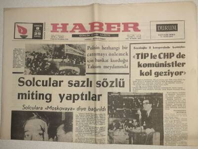 Haber Gazetesi - 26 Şubat 1968 - Solcular Sazlı Sözlü Miting Yaptı GZ112616 - 1