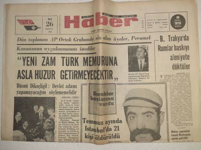 Haber Gazetesi - 26 Temmuz 1966 - Batı Trakyada Rumlar Baskıyı Aleniyete Döktüler GZ112595 - 1