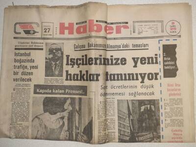 Haber Gazetesi - 27 Nisan 1966 - İşçilere Yeni Haklar Tanınıyor GZ112583 - 1