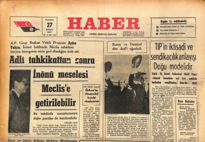 Haber Gazetesi 27 Şubat 1967 - Yugoslav Turistleri İstanbulun Güzelliğine Hayran Oldular... GZ86670 - 1