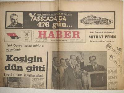 Haber Gazetesi - 28 Aralık 1966 - Türk-Sovyet Ortak Bildirisi Yayınlandı GZ112543 - 1