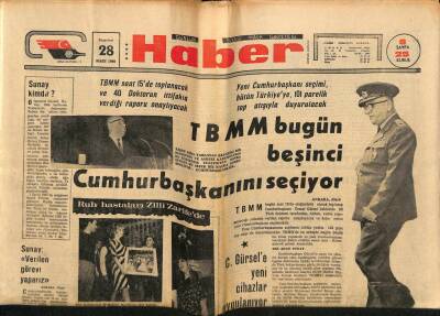 Haber Gazetesi 28 Mart 1966 - TBMM Bugün 5. Cumhurbaşkanını Seçiyor GZ76343 - 1
