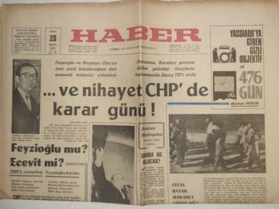Haber Gazetesi - 28 Nisan 1967 - Turhan Feyzioğlumu Bülent Ecevitmi? GZ112536 - 1