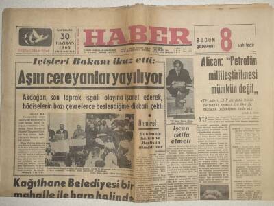 Haber Gazetesi - 30 Haziran 1965 - Aşırı Cereyanlar Yayılıyor GZ112447 - 1