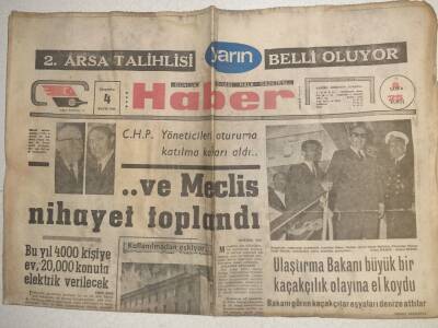 Haber Gazetesi - 4 Mayıs 1966 - Meclis Nihayet Toplandı GZ112606 - 1