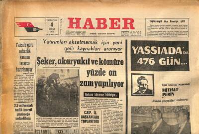 Haber Gazetesi 4 Şubat 1967 - Şeker , Akaryakıt Ve Kömüre Yüzde On Zam Yapılıyor GZ85874 - 1