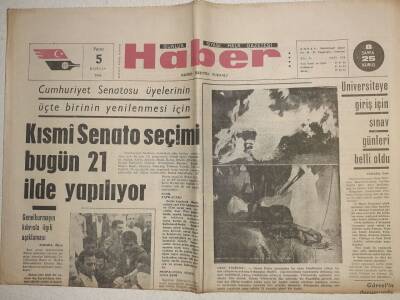 Haber Gazetesi - 5 Haziran 1966 - Kısmi Senato Seçimi 21 İlde Yapılıyor GZ112614 - 1