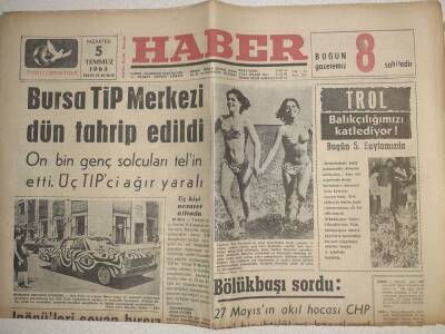 Haber Gazetesi - 5 Temmuz 1965 - Ekrem Bora Kara Listeye Geçirildi GZ112557 - 1