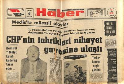 Haber Gazetesi 6 Mart 1966 - İstanbulda 500 Milyon Lira Değerinde Demir Cevheri Bulundu GZ76269 - 1