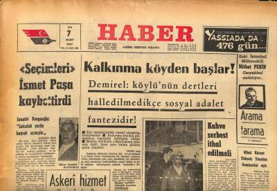 Haber Gazetesi 7 Mart 1967 - Aktör Nelson Eddy Öldü GZ86884 - 1