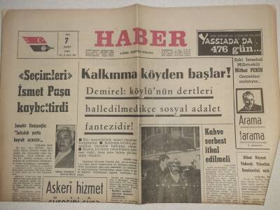 Haber Gazetesi - 7 Mart 1967 - Demirel Kalkınma Köyden Başlar GZ112476 - 1
