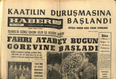 Haber Gazetesi 8 Haziran 1968 - Fahri Atabey Görevine Başladı GZ71324 - 2