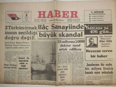 Haber Gazetesi - 8 Mart 1967 - İlaç Sanayinde Büyük Skandal GZ112475 - 1
